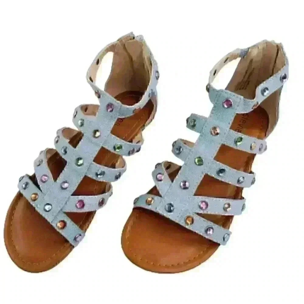 Stevies Big Kids Girl My Squad Embellished Denim